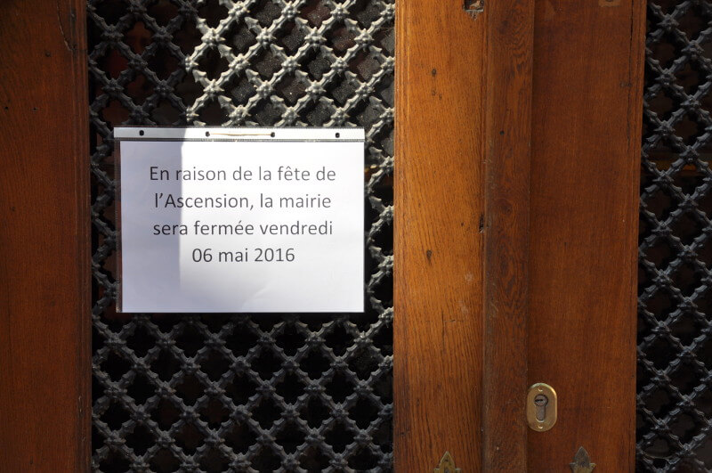 Affiche fermeture mairie Ferrette